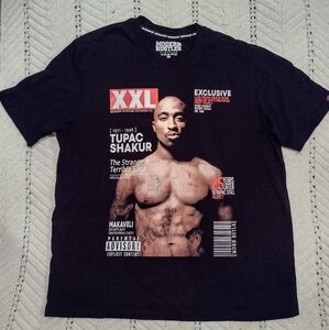 Tupac T Shirt Mens XL Modern Hustle Clothing Black Tupac Shakur Rap 90s